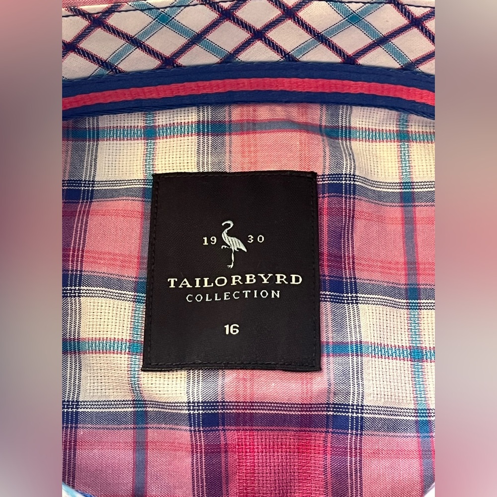 TAILORBYRD Boys 16 Cotton Buttondown Long Sleeve Shirt Col.Charmed B119W1149 NWT - Picture 4 of 16